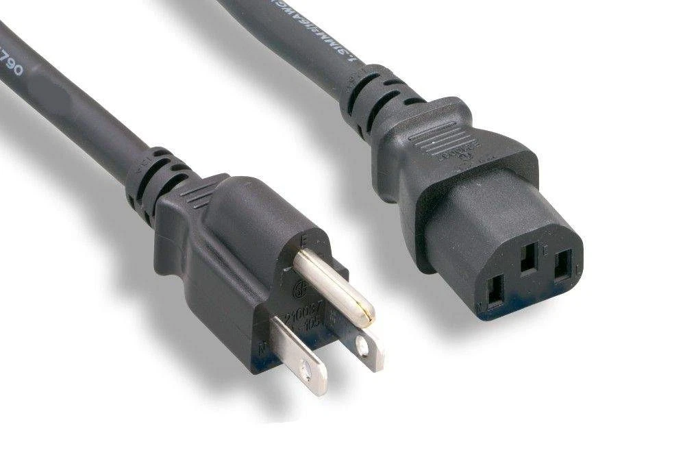 Cable Euro Power Cord 1 mt 3 Wire